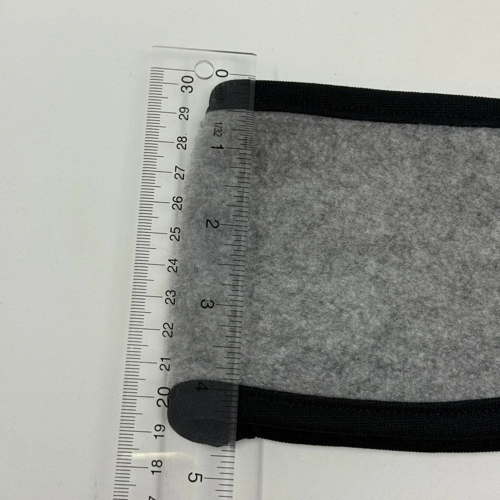 REI Fleece Ear Warmer Headband Grey Black S4766 One Size Made in USA Mens Womens